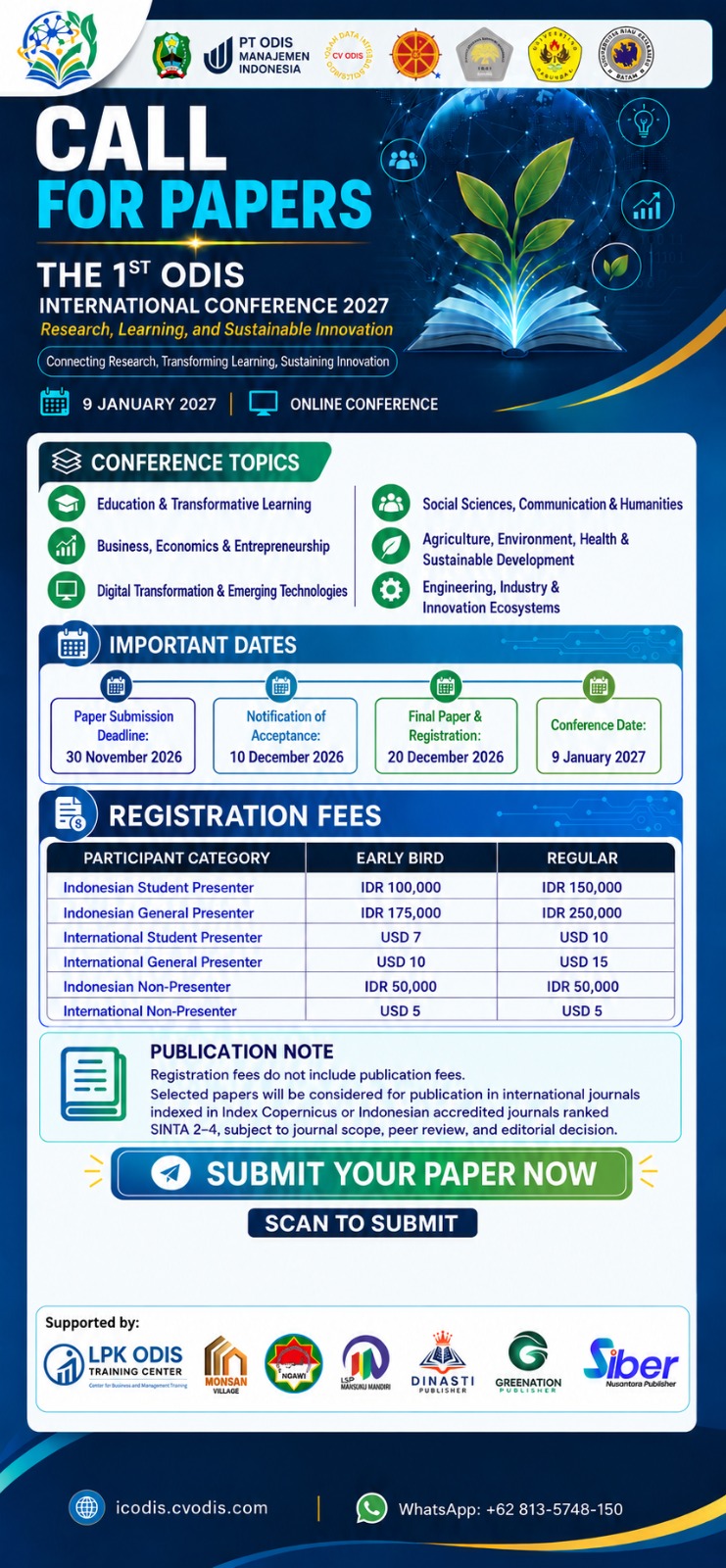 Call for Papers, The 1st ODIS International Conference 2027